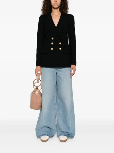 Chloé Cascade-lapel Double-breasted Boucle Jacket