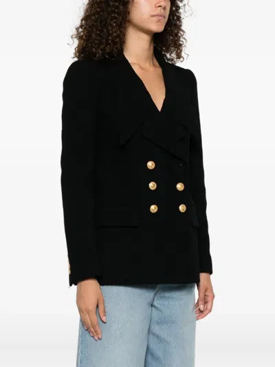 Chloé Cascade-lapel Double-breasted Boucle Jacket