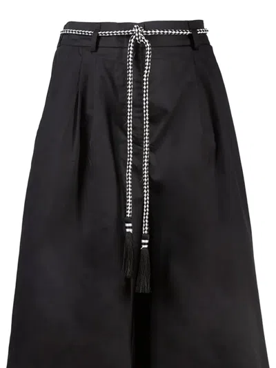 Biancalancia Pleated-culotte Trousers In Black