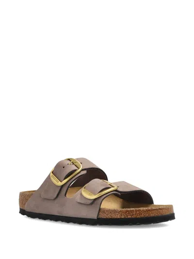 Birkenstock Arizona Big Buckle Suede Sandals In Gray
