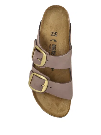 Birkenstock Arizona Big Buckle Suede Sandals In Gray