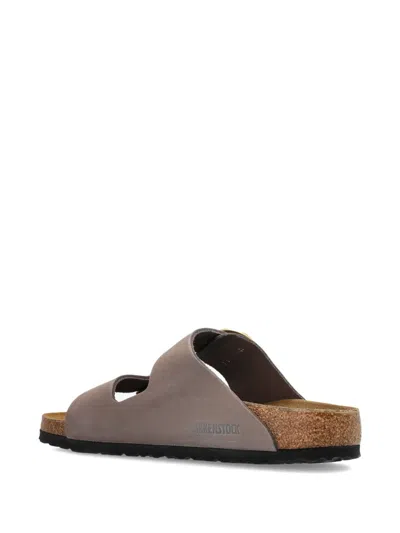Birkenstock Arizona Big Buckle Suede Sandals In Gray