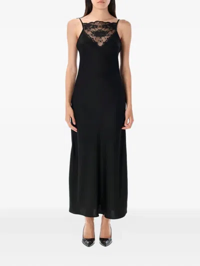 By Malene Birger Libbie Lace-insert Maxi Dress In Black