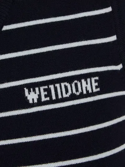 We11 Done Sleeveless Striped Button Ribbed Top
