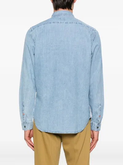 Ps By Paul Smith Men's Shirts Clear Blue In Blue