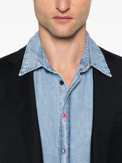 Ps By Paul Smith Men's Shirts Clear Blue In Blue