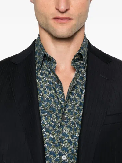 Paul Smith Floral Print Long Sleeve Button-down Shirt