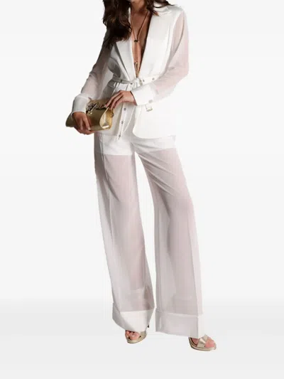 Babylone Paris Sheer Cuffed Trousers