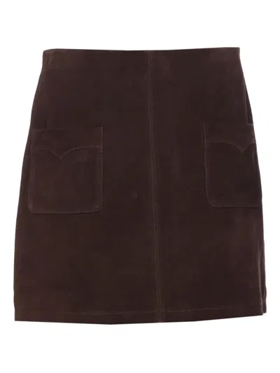 Zadig & Voltaire High Waist Mini Skirt With Front Pockets