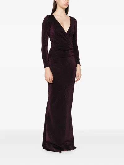 Chiara Boni La Petite Robe Metallic Maxi Dress In Black