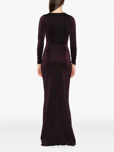 Chiara Boni La Petite Robe Metallic Maxi Dress In Black