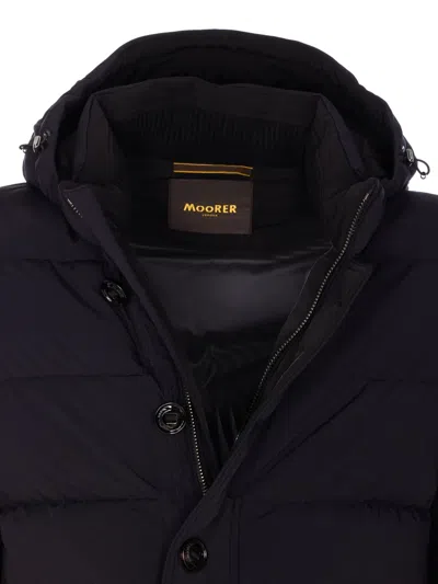 Moorer Quilted Knitted Long Sleeves Jacket In Black