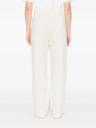 Weekend Max Mara Drawstring Trousers In White