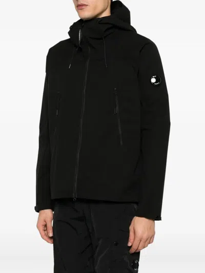C.p. Company C.p.company Hooded Jacket With Pockets In Black