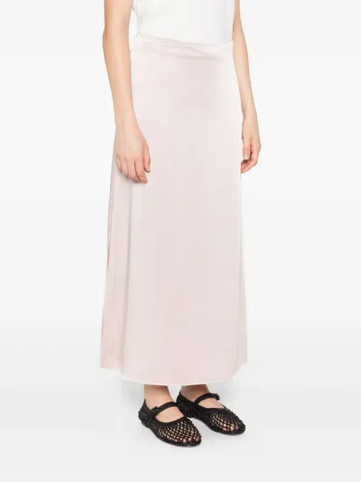 Weekend Max Mara Satin-finish Skirt In Pink