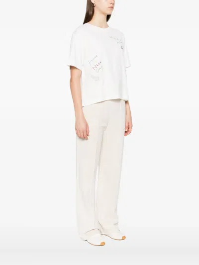 Weekend Max Mara Embroidered T-shirt In White