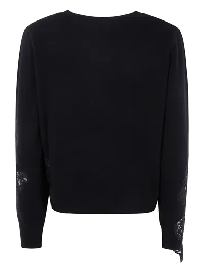 Liviana Conti Lace-paneled Wool Sweater