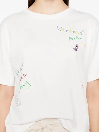 Weekend Max Mara Embroidered T-shirt In White