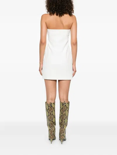 Attico Strapless Mini Dress In White