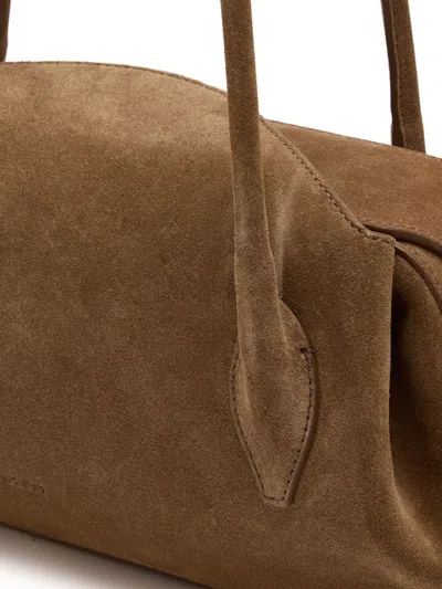 Yuzefi Leather Tote Bag In Brown