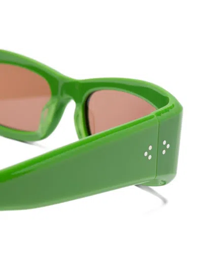 Port Tanger Rectangle-frame Sunglasses In Green