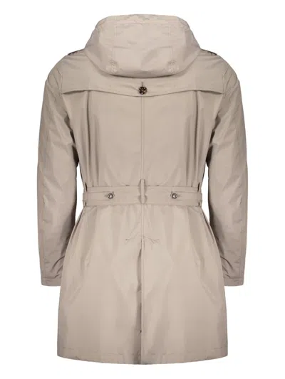 Moorer Waterproof Fabric Trench Coat In Gray