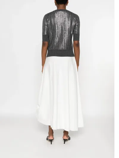 Ermanno Scervino Sequin-embellished Short-sleeved Sweater In Black