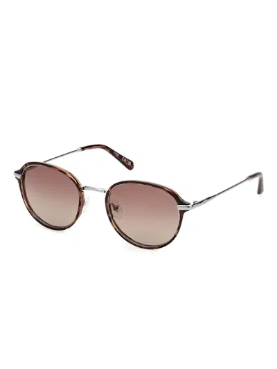 TORTOISESHELL ROUND-FRAME SUNGLASSES