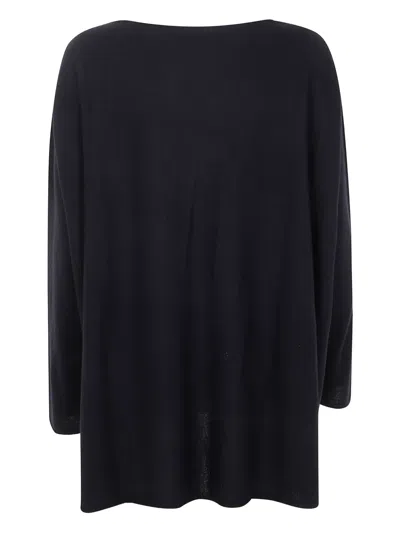 Liviana Conti Boat-neck Wool Jumper In Black