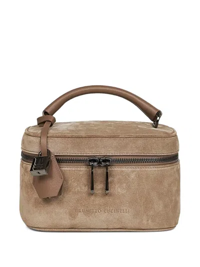 Brunello Cucinelli Suede Top-handle Tote Bag