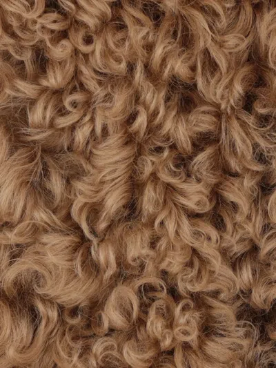 Blancha Curly Fleece Coat In Brown