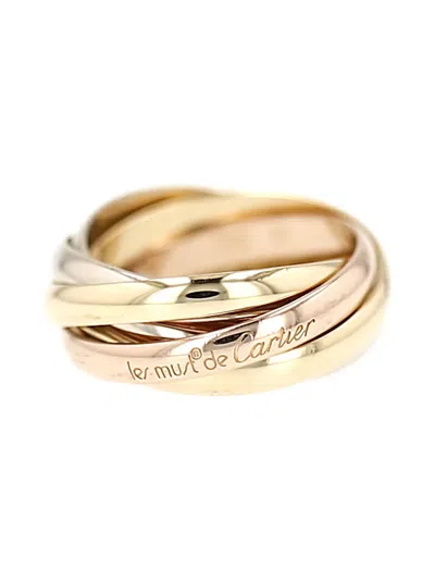 Pre-owned Cartier 18k Gold Trinity Semainier Ring