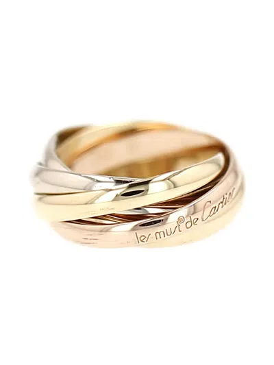 Pre-owned Cartier 18k Gold Trinity Semainier Ring