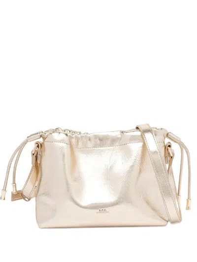Apc Mini Ninon Drawstring Shoulder Bag In Metallic