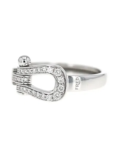 Pre-owned Fred 18k White Gold Force 10 Diamond Ring
