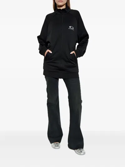 Balenciaga Logo-print Cut-out Sweatshirt