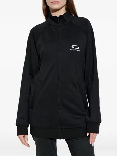Balenciaga Logo-print Cut-out Sweatshirt