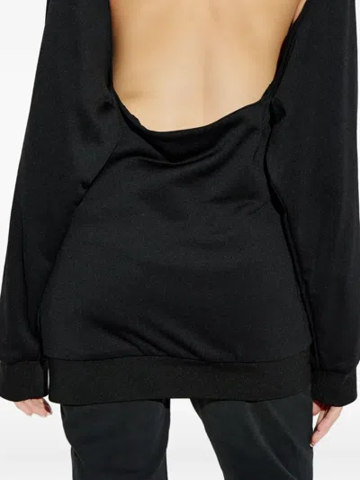Balenciaga Logo-print Cut-out Sweatshirt