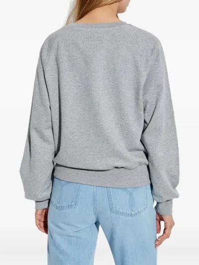 Versace Raglan-sleeve Safety-pin Sweatshirt In Gray