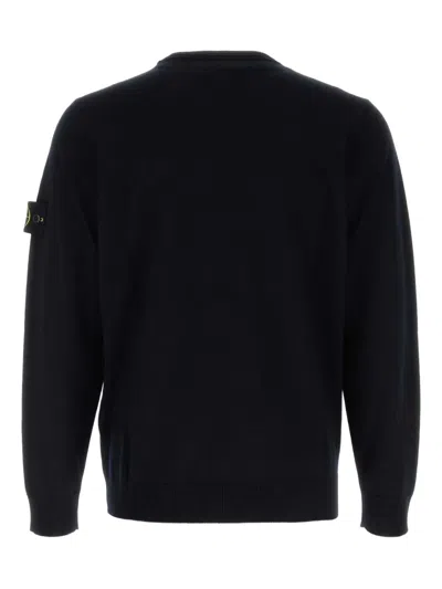 Stone Island Light Rws Pure Wool Sweater In Black
