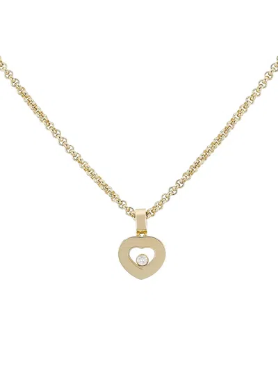 Pre-owned Chopard 18k Yellow Gold Happy Diamonds Icon Diamond Necklace