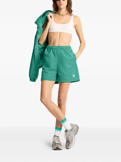 Sporty And Rich Logo-patch Running Shorts In Green