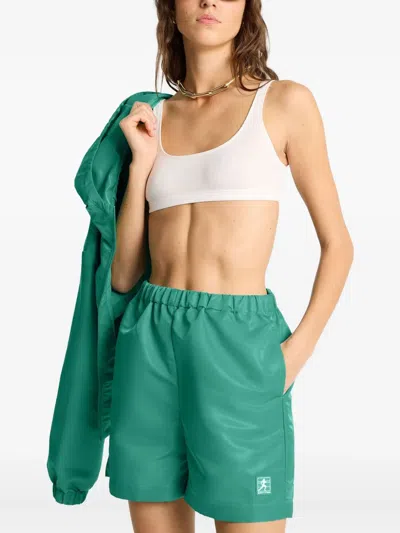 Sporty And Rich Logo-patch Running Shorts In Green