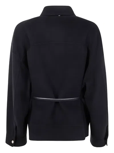Sportmax Belted Wool Jacket In Black