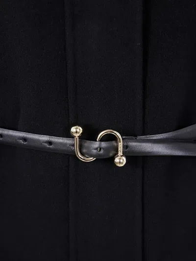 Sportmax Belted Wool Jacket In Black