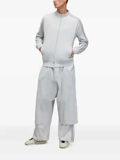 Y-3 Three-stripes Logo-print Sweatshirt In Gray