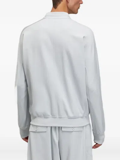 Y-3 Three-stripes Logo-print Sweatshirt In Gray