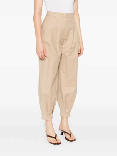 Max Mara Pleated Balloon Trousers In Brown