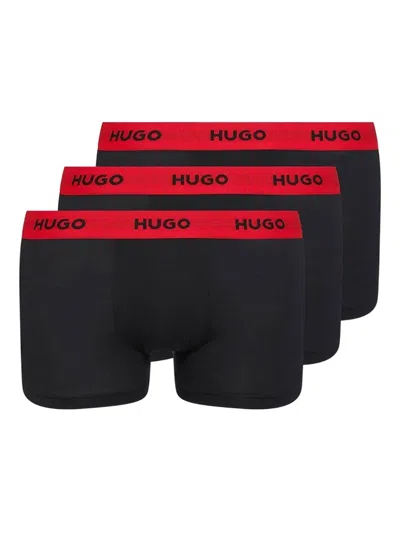 Hugo Boss Logo-waistband Boxers (pack Of Three) In Red