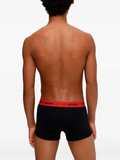 Hugo Boss Logo-waistband Boxers (pack Of Three) In Red